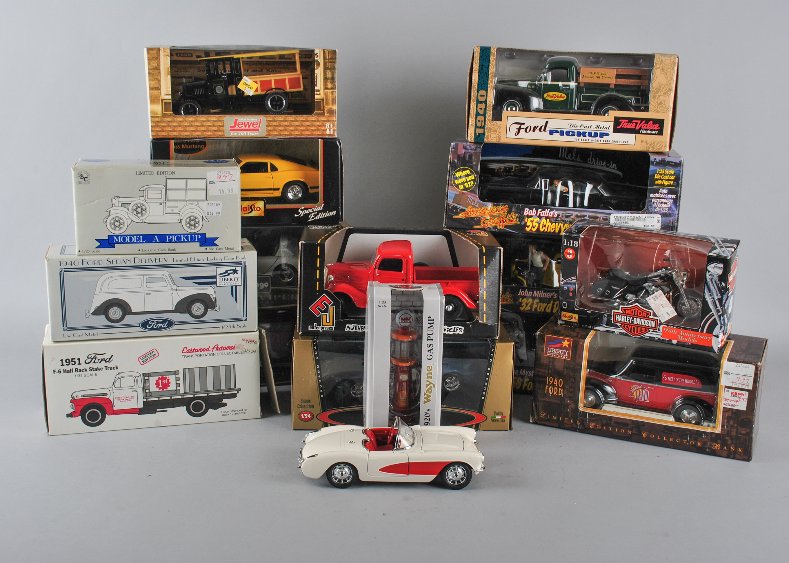 Collection Of Die-cast Metal Classic Cars