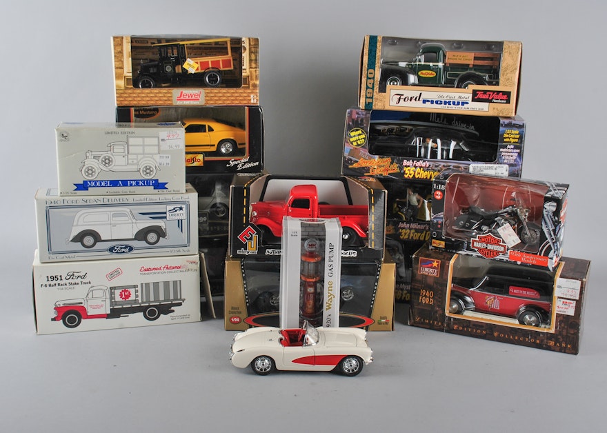 Collection Of Die-cast Metal Classic Cars