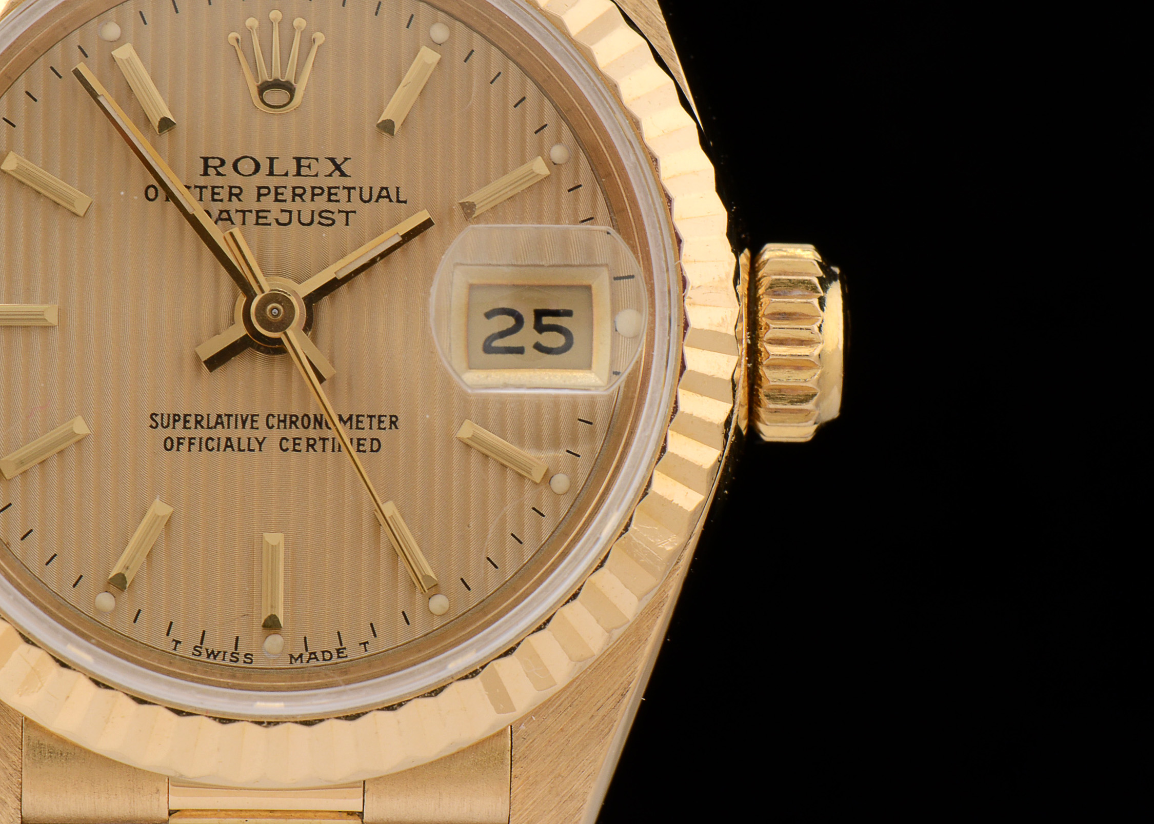 Rolex President 18K Solid Gold Champagne Tapestry Dial Automatic