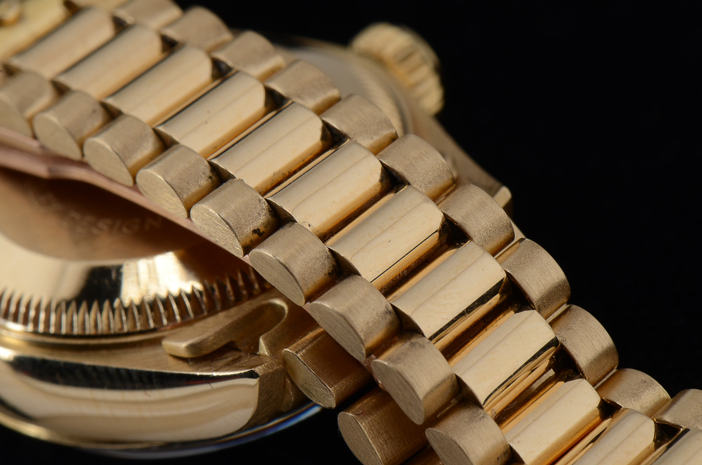 Rolex President 18K Solid Gold Champagne Tapestry Dial Automatic