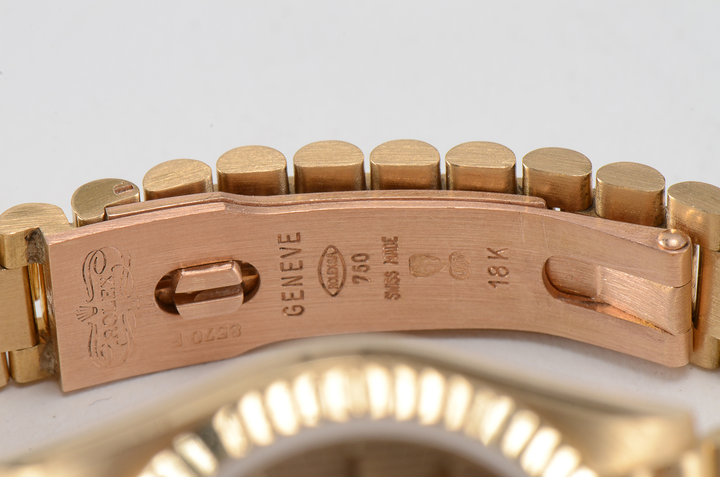 Rolex President 18K Solid Gold Champagne Tapestry Dial Automatic