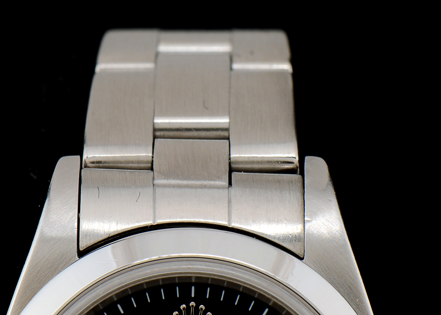 Rolex Oyster Perpetual No Date Steel Black Arabic Dial Automatic