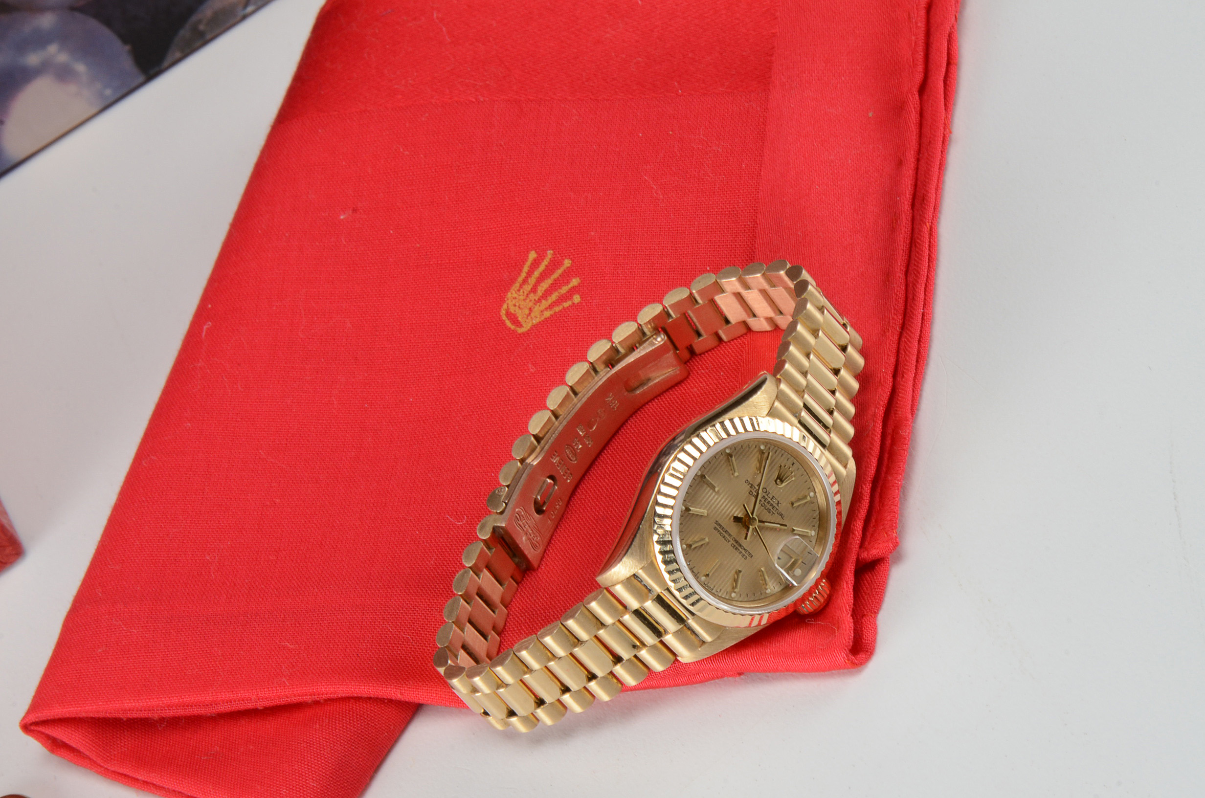 Rolex President 18K Solid Gold Champagne Tapestry Dial Automatic