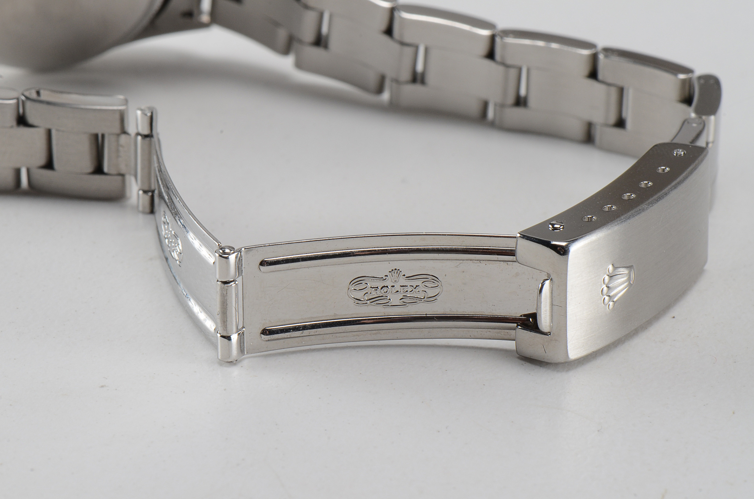 Rolex Oyster Perpetual No Date Steel Black Arabic Dial Automatic