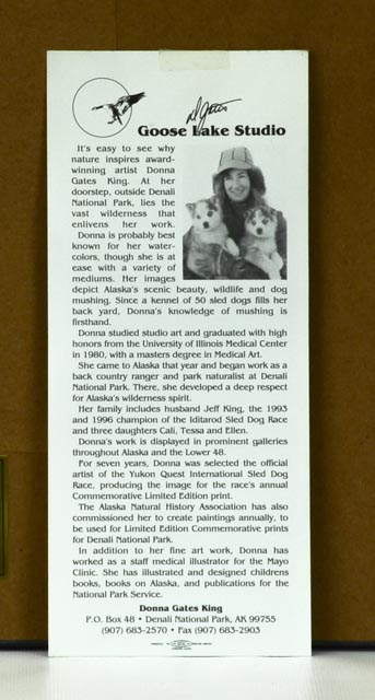 Donna Gates King Print of Huskies