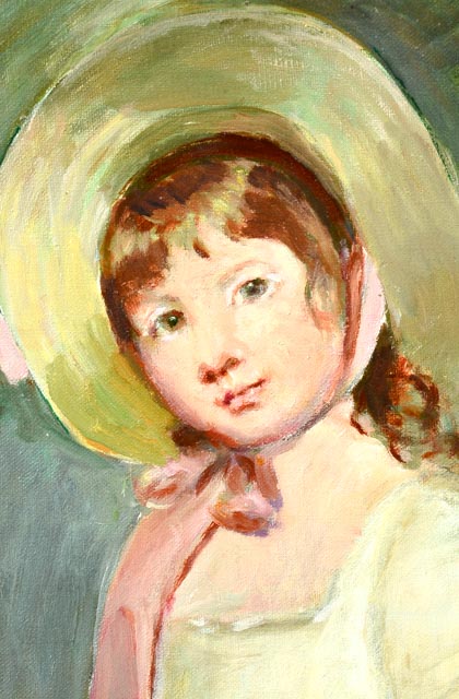 Copy Painting of George Romney's "Miss Juliana Willoughby"