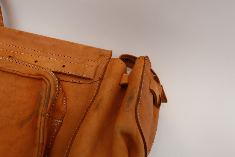 Large Vintage South American Leather Bag