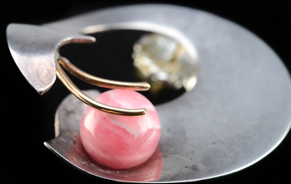 Sharon Johnston Sterling Silver "Lyrical Earrings with Stamens"