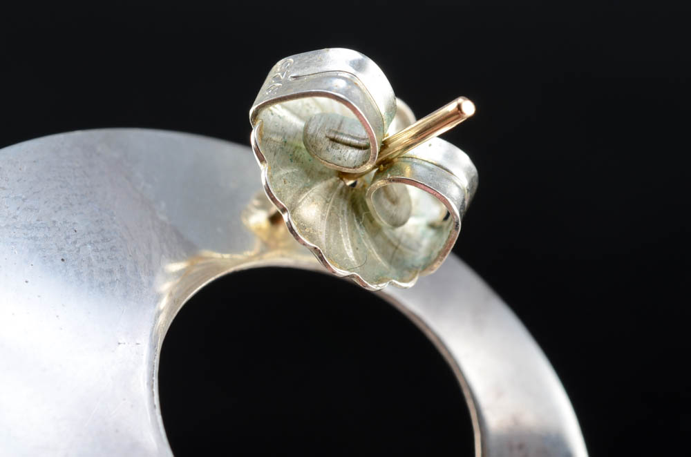 Sharon Johnston Sterling Silver "Lyrical Earrings with Stamens"