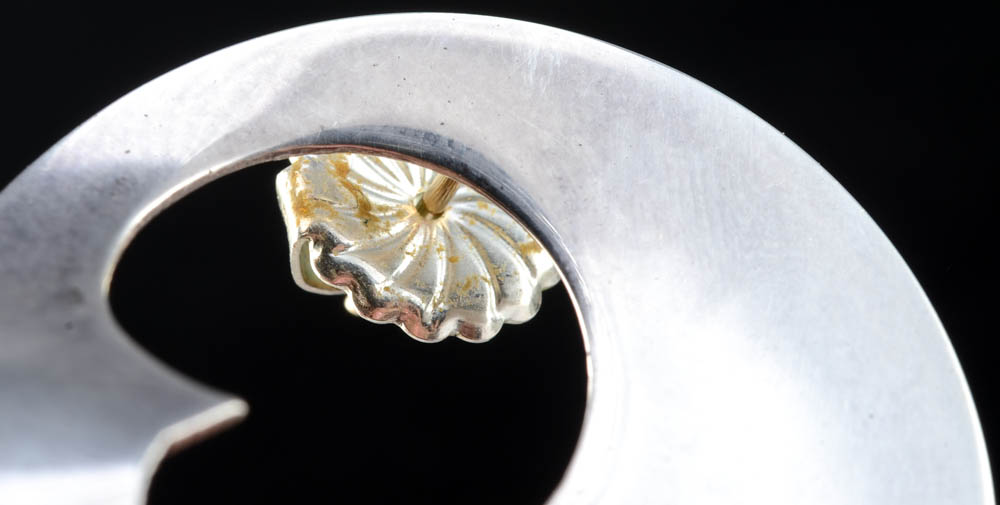 Sharon Johnston Sterling Silver "Lyrical Earrings with Stamens"