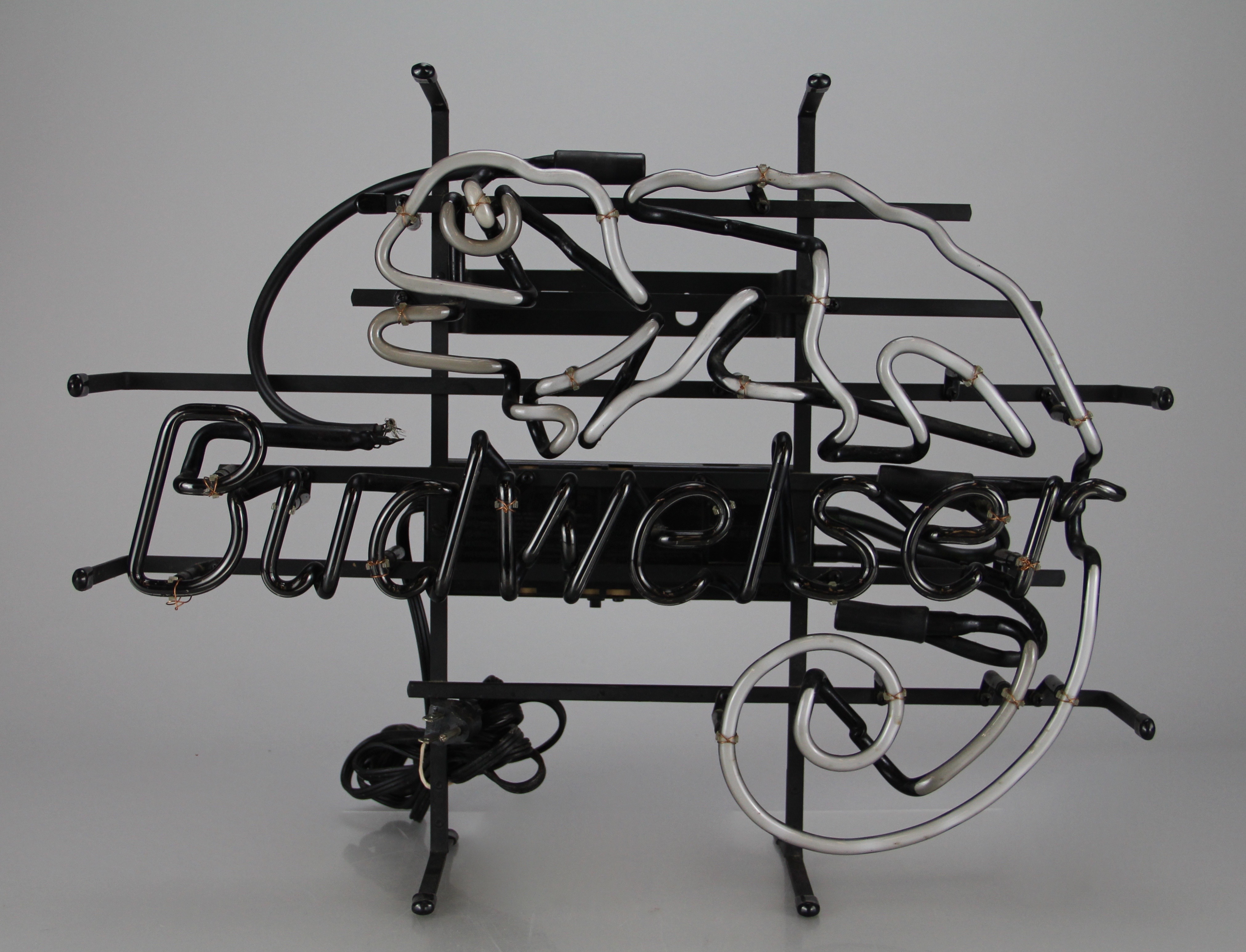 Budweiser Neon Sign with Chameleon