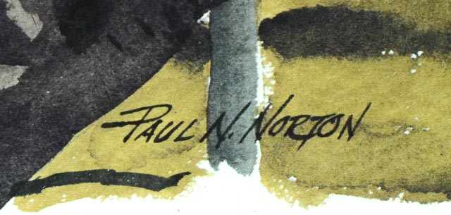 Paul N. Norton Offset Lithograph of Watercolor Painting