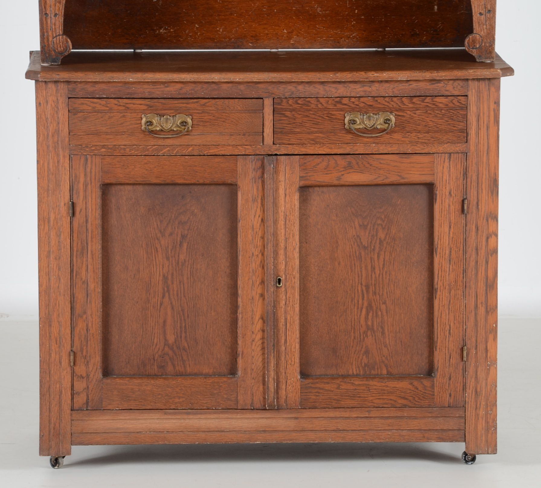 Oak Step Back Cabinet