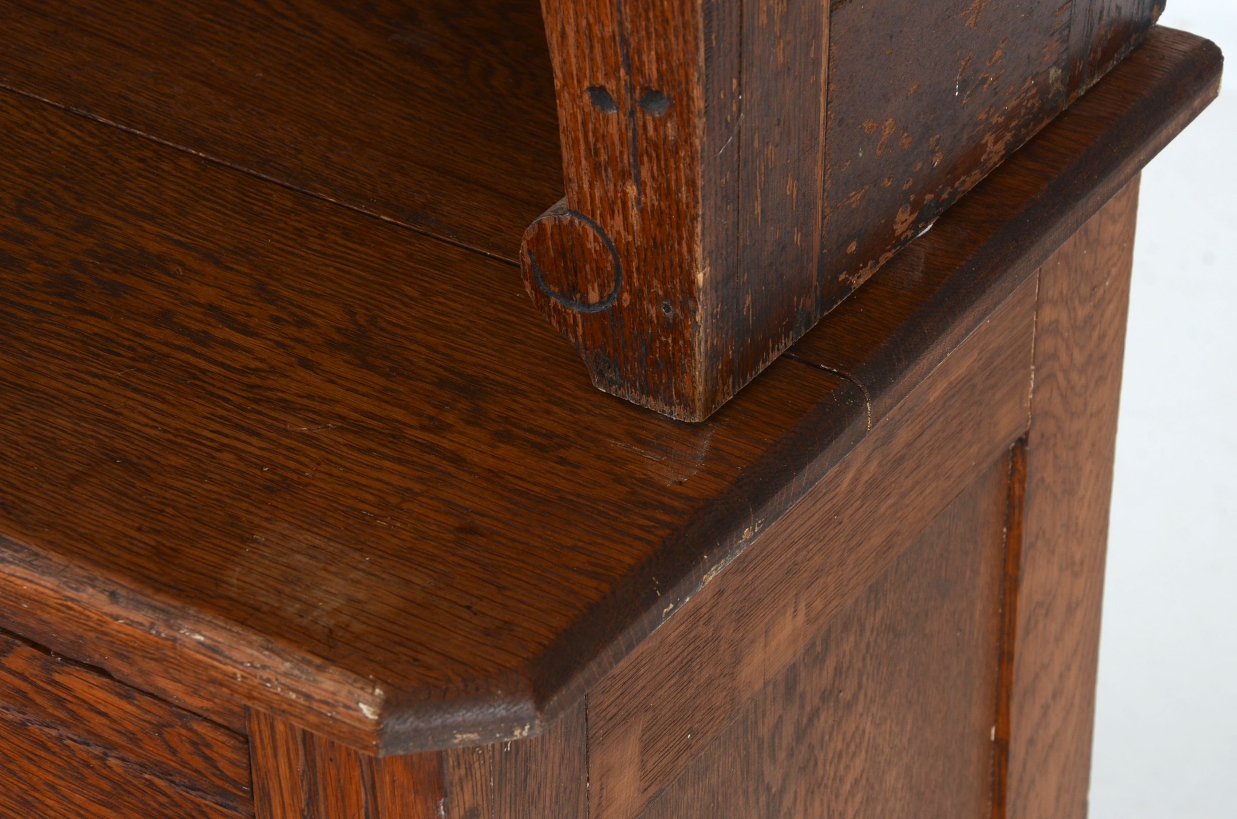Oak Step Back Cabinet