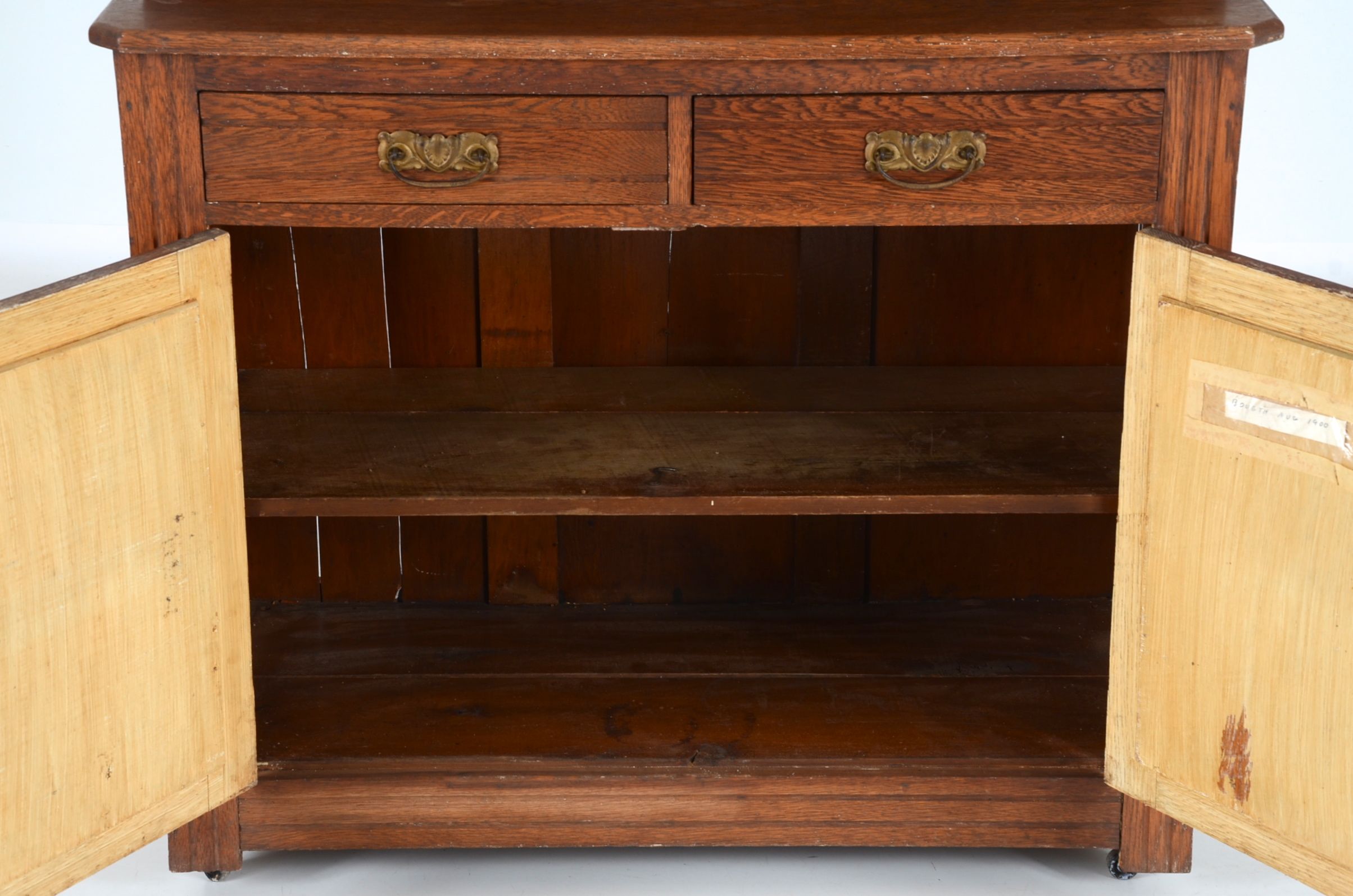 Oak Step Back Cabinet