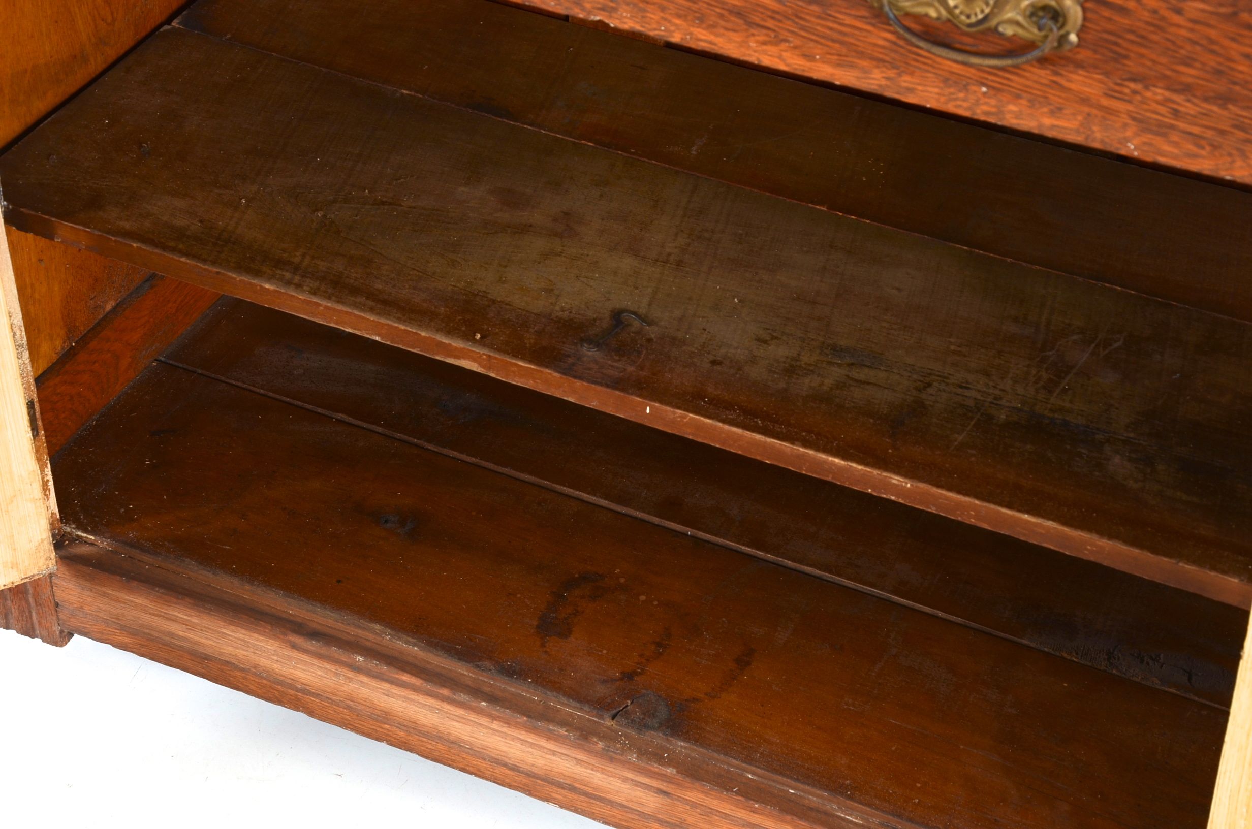 Oak Step Back Cabinet