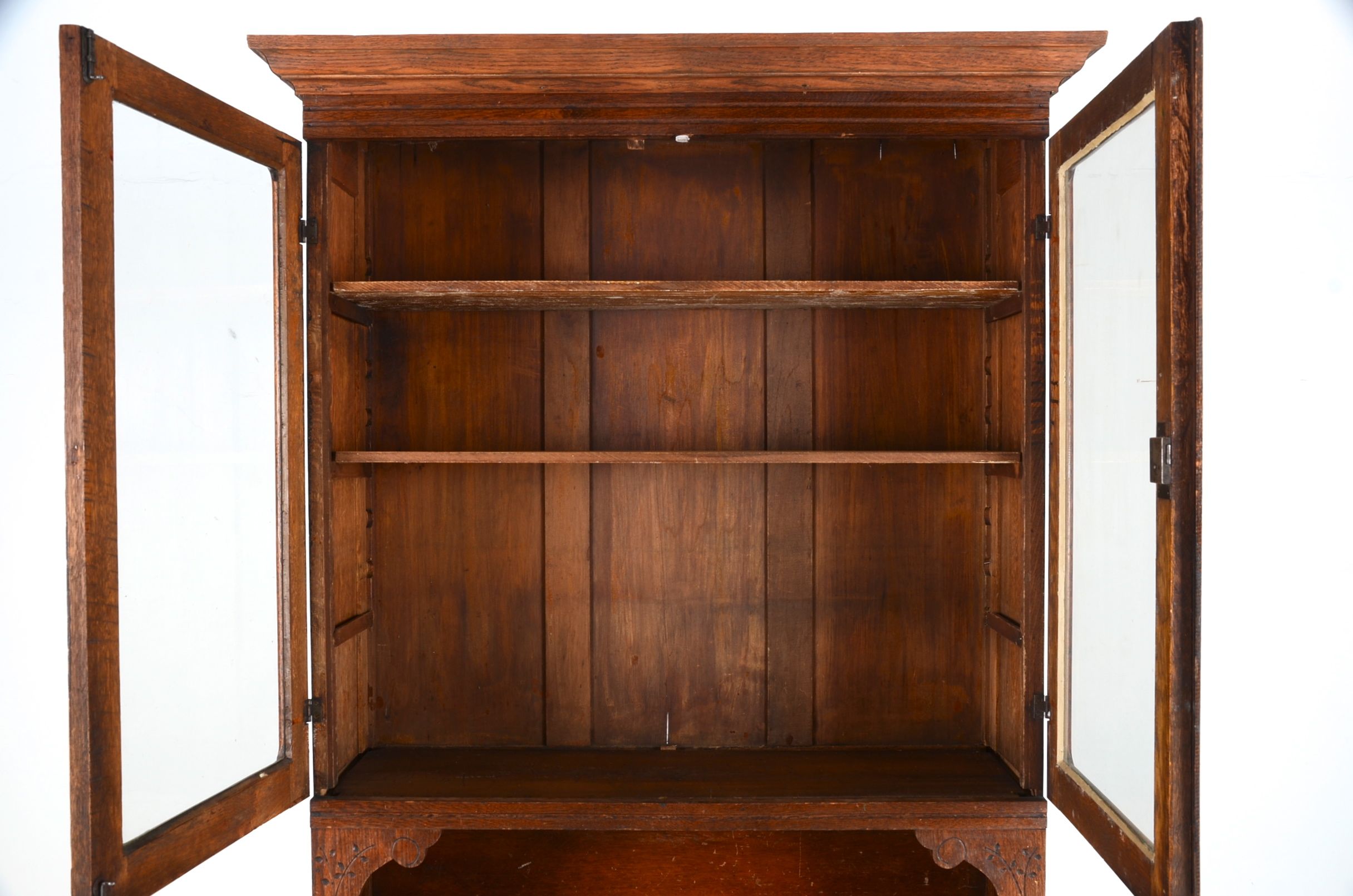 Oak Step Back Cabinet