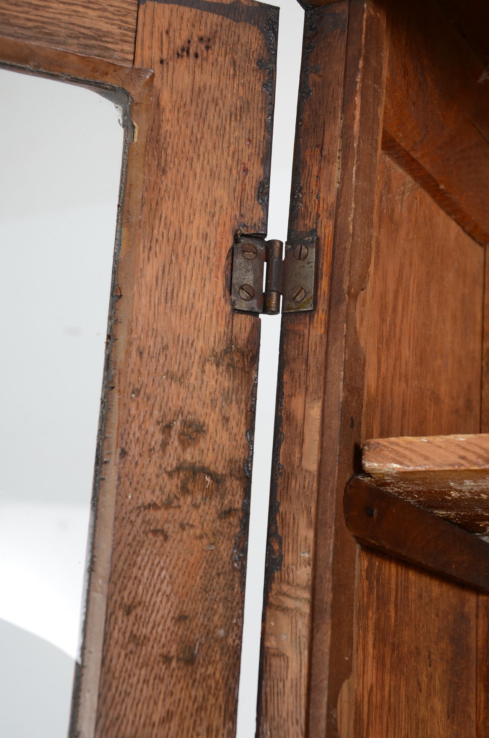 Oak Step Back Cabinet