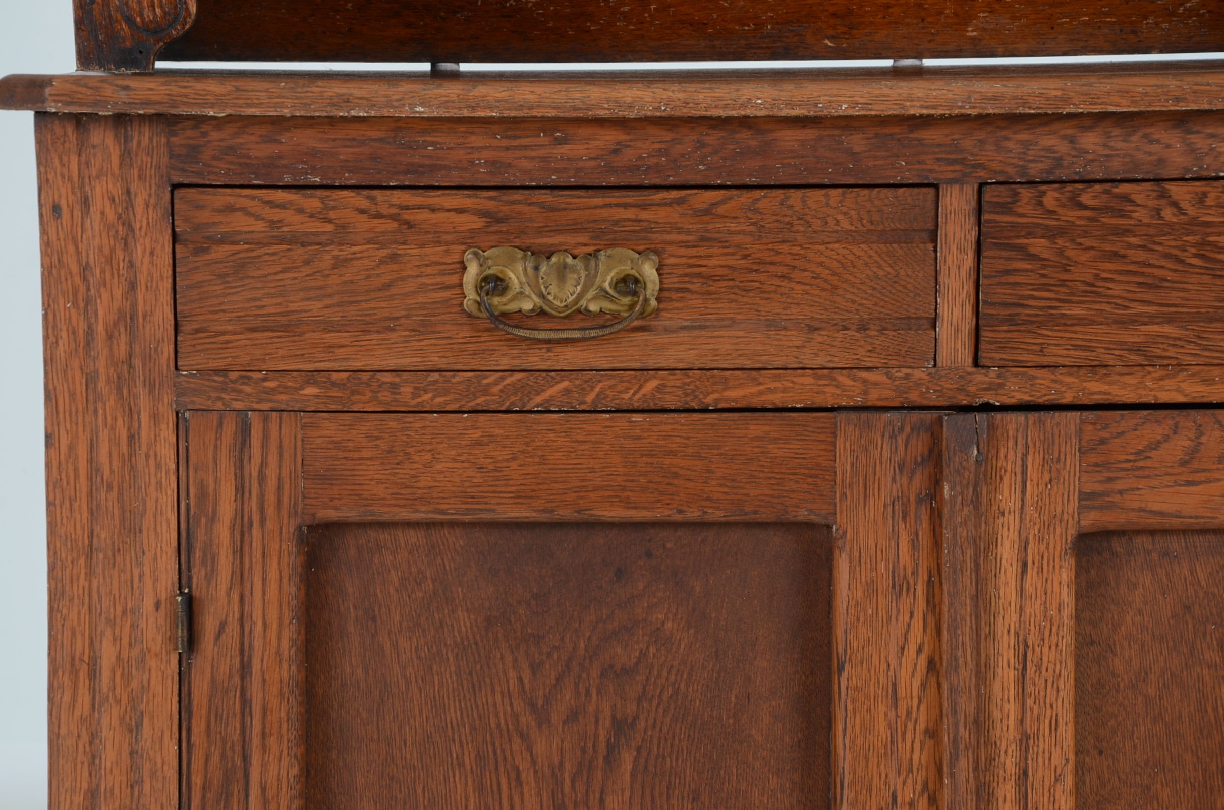 Oak Step Back Cabinet