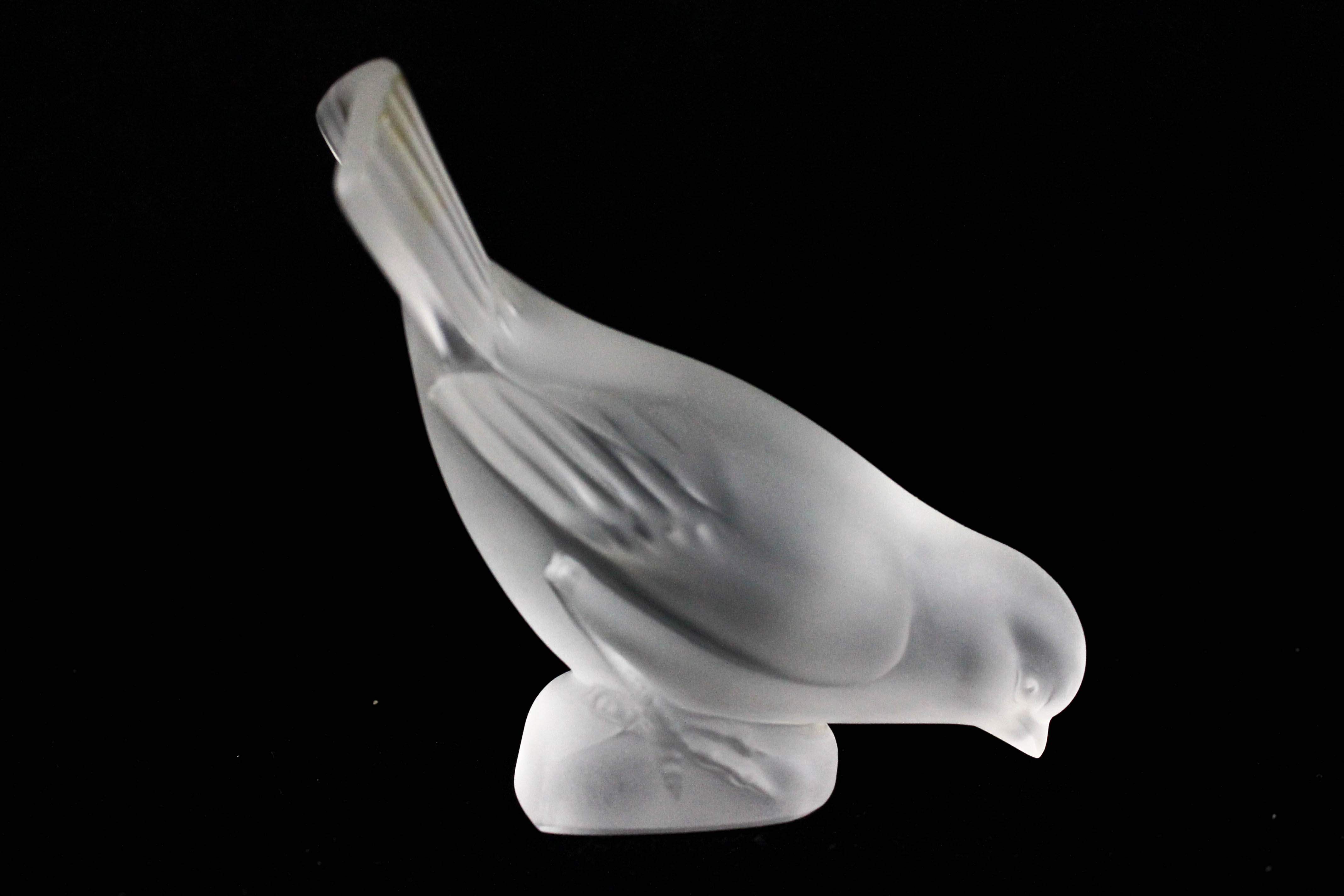 Trio of Lalique Crystal Birds