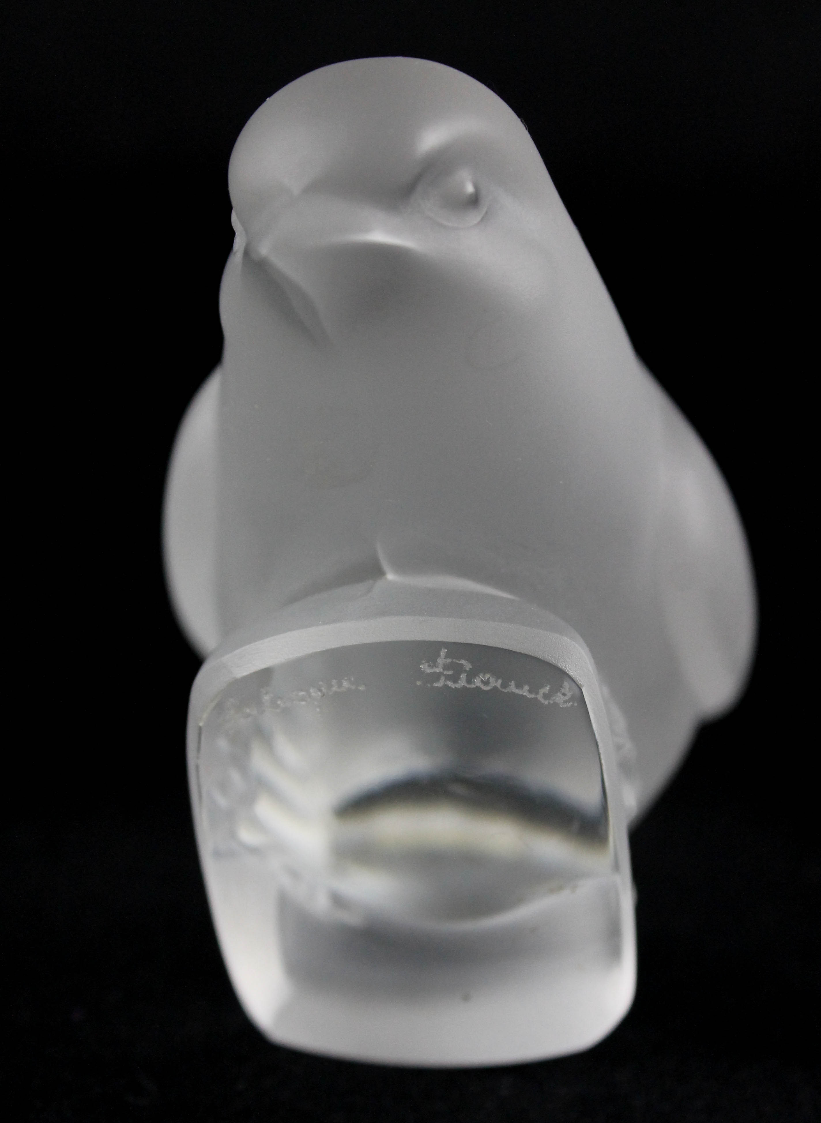 Trio of Lalique Crystal Birds