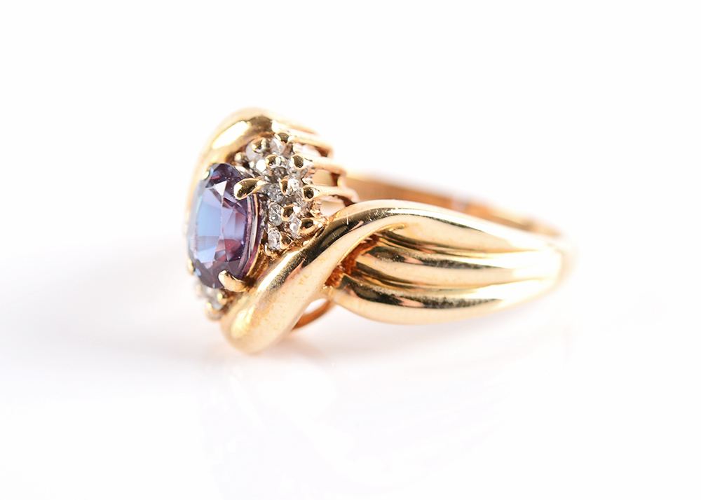 Mystic Fire Topaz 10K Gold Ring