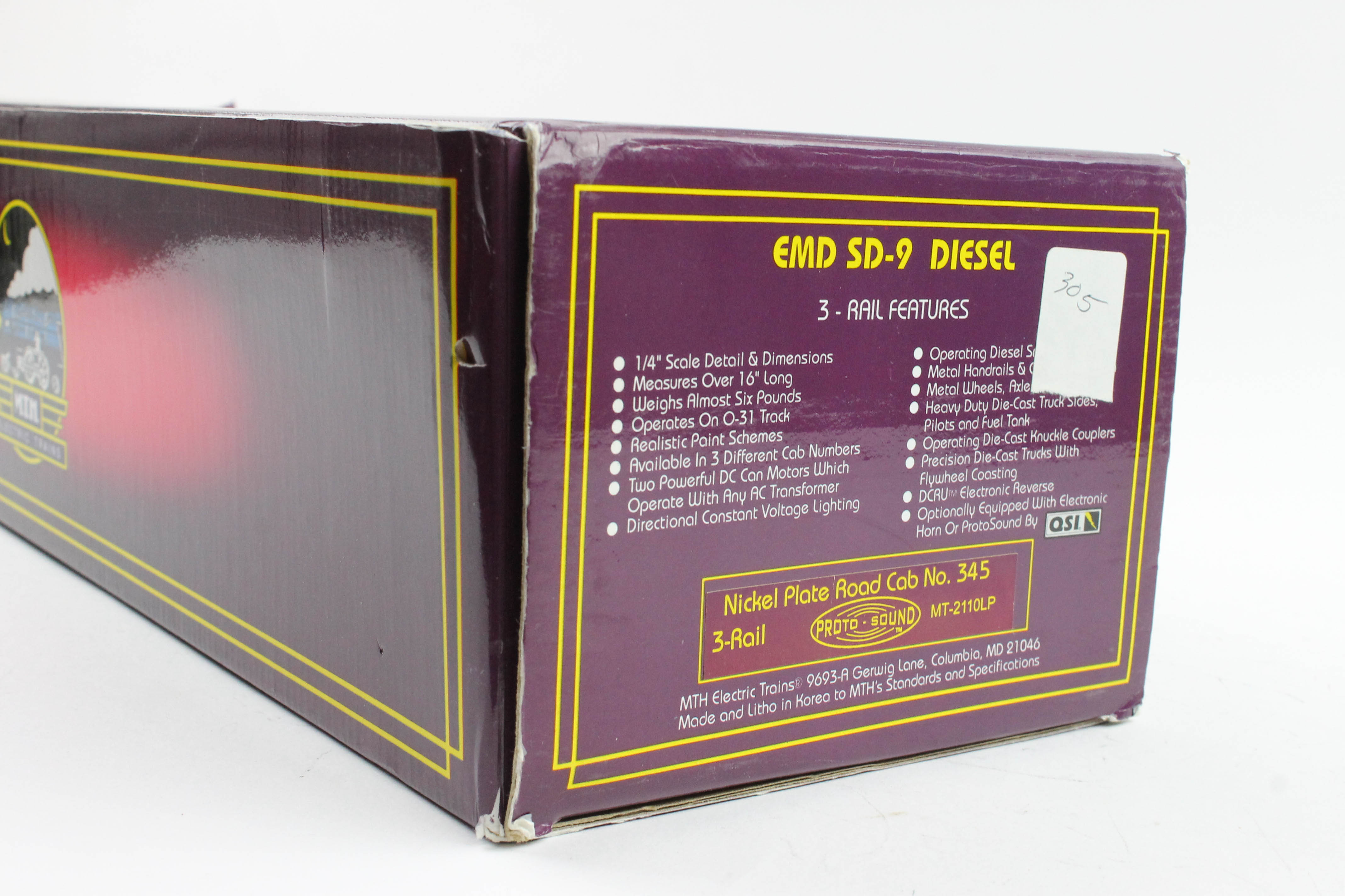 MTH Nickel Plate Road EMD SD-9 Diesel Engine