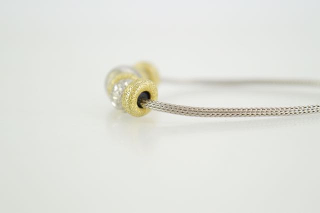 Italian Braided Sterling Silver Bracelet with Beads