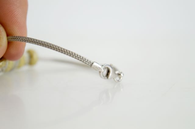 Italian Braided Sterling Silver Bracelet with Beads