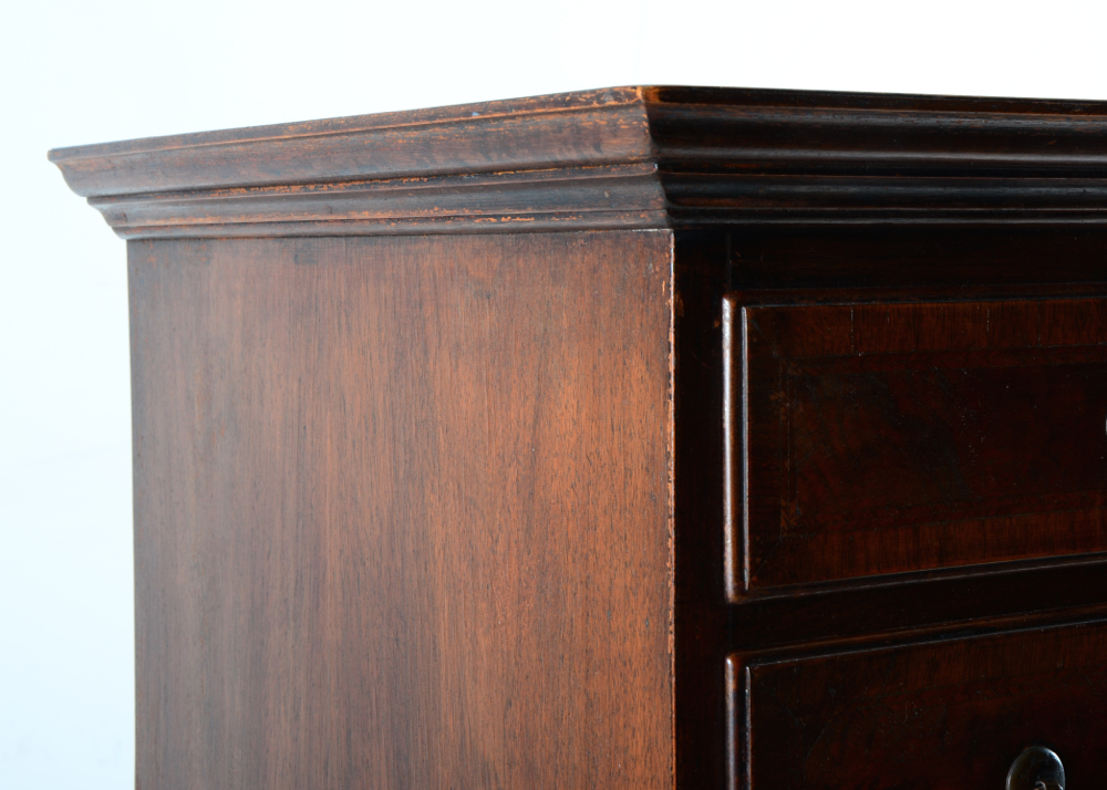 1920 Figured Walnut Chest on Chest Tall Dresser