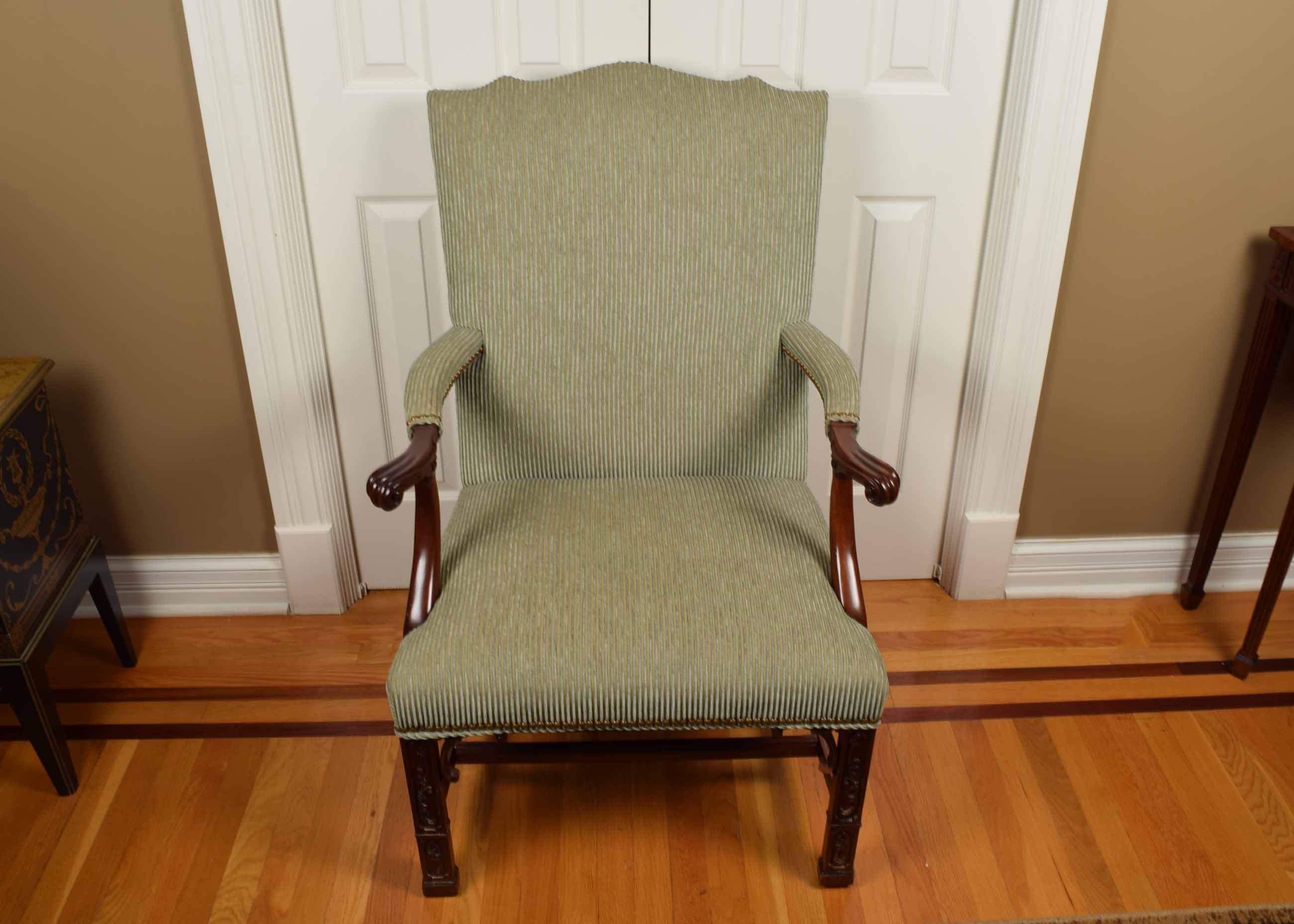 Upholstered Martha Washington Arm Chair