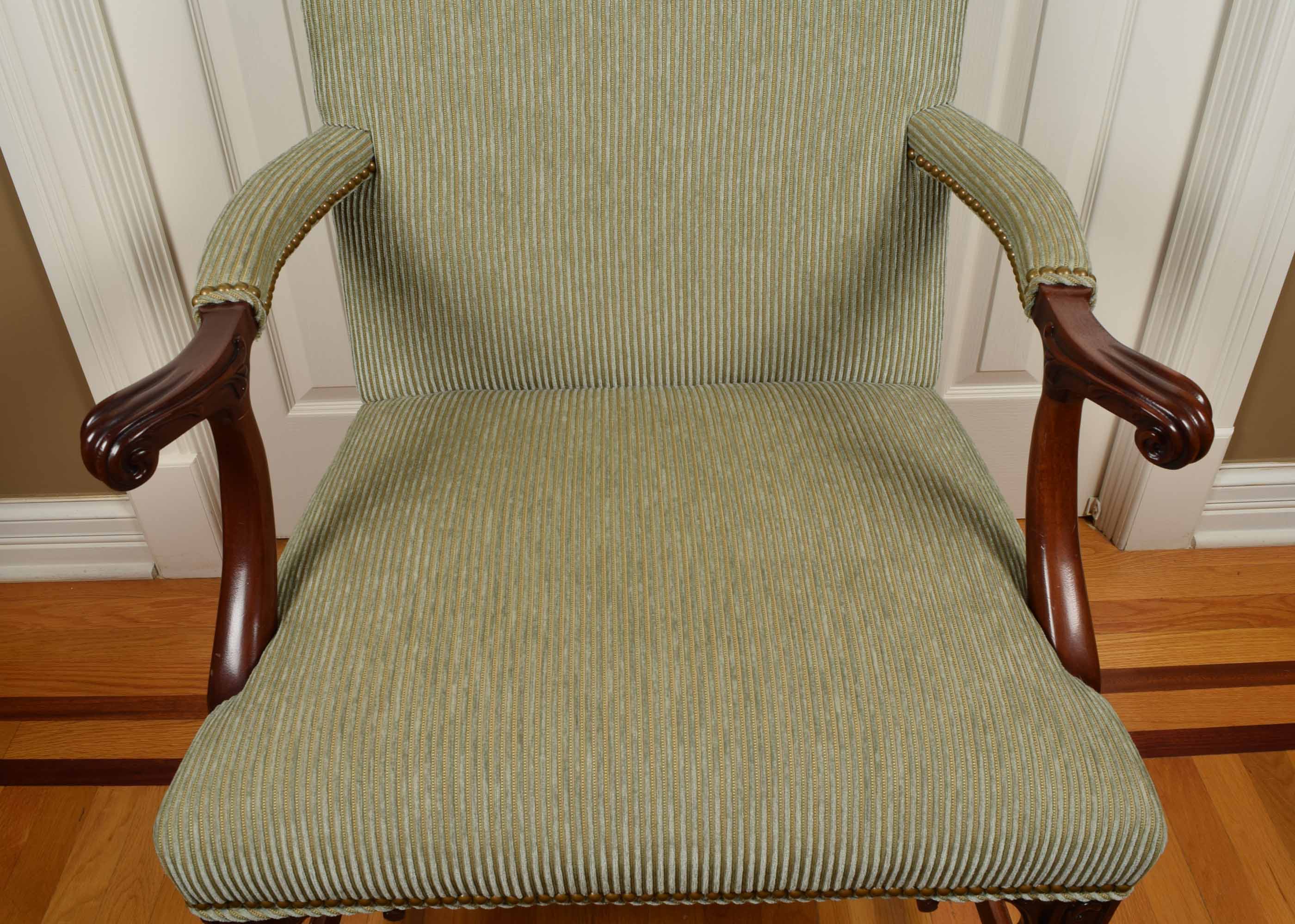 Upholstered Martha Washington Arm Chair
