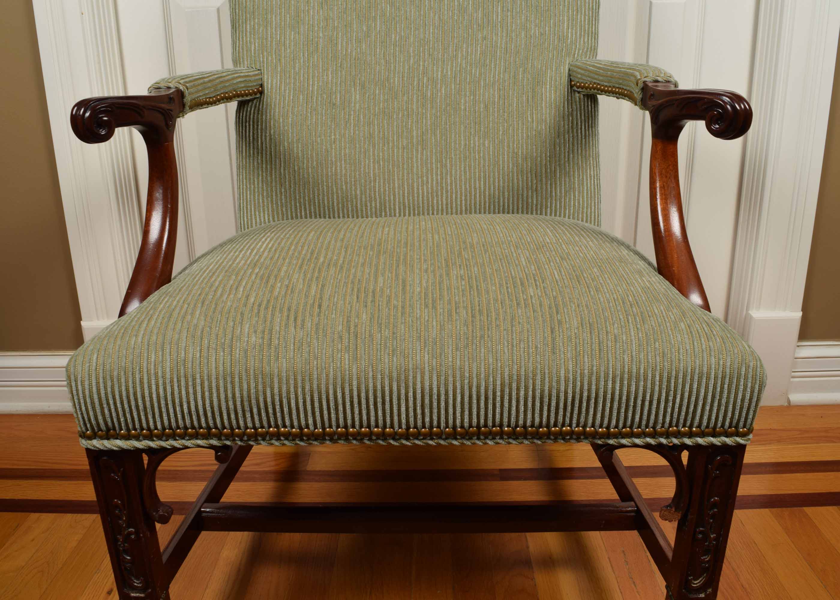Upholstered Martha Washington Arm Chair