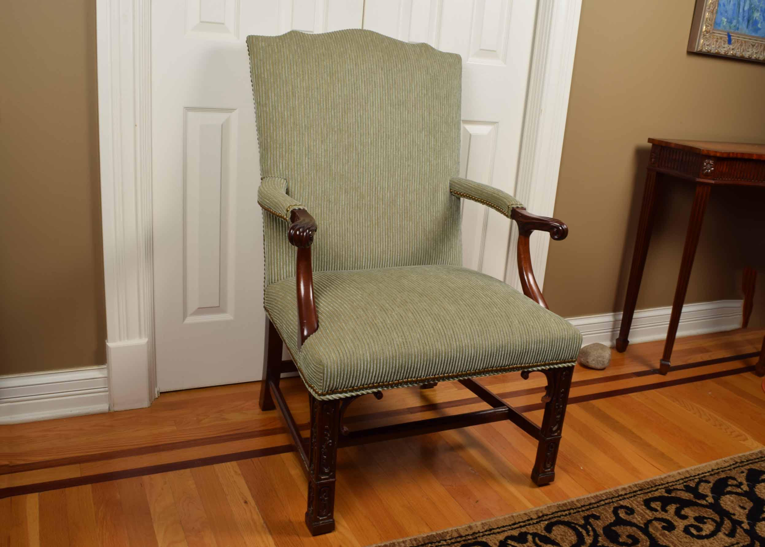 Upholstered Martha Washington Arm Chair