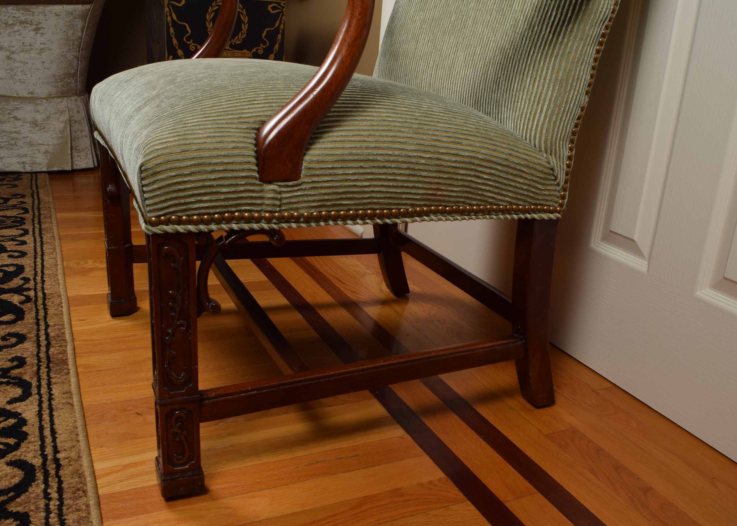 Upholstered Martha Washington Arm Chair
