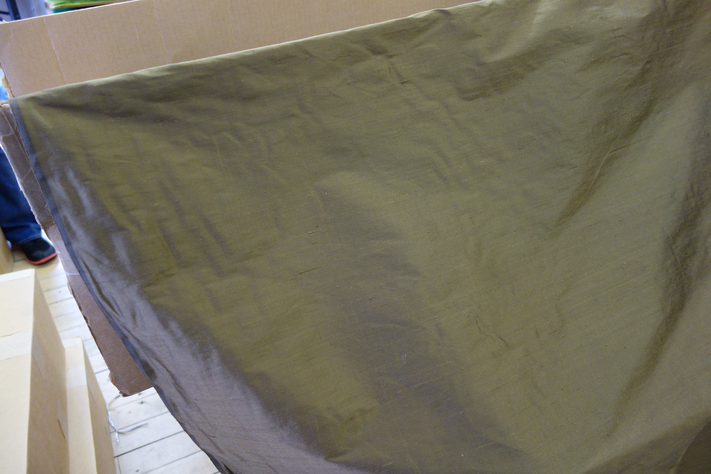 45 Yard Roll of Excell "Sepia Dupioni Plain" Silk Fabric