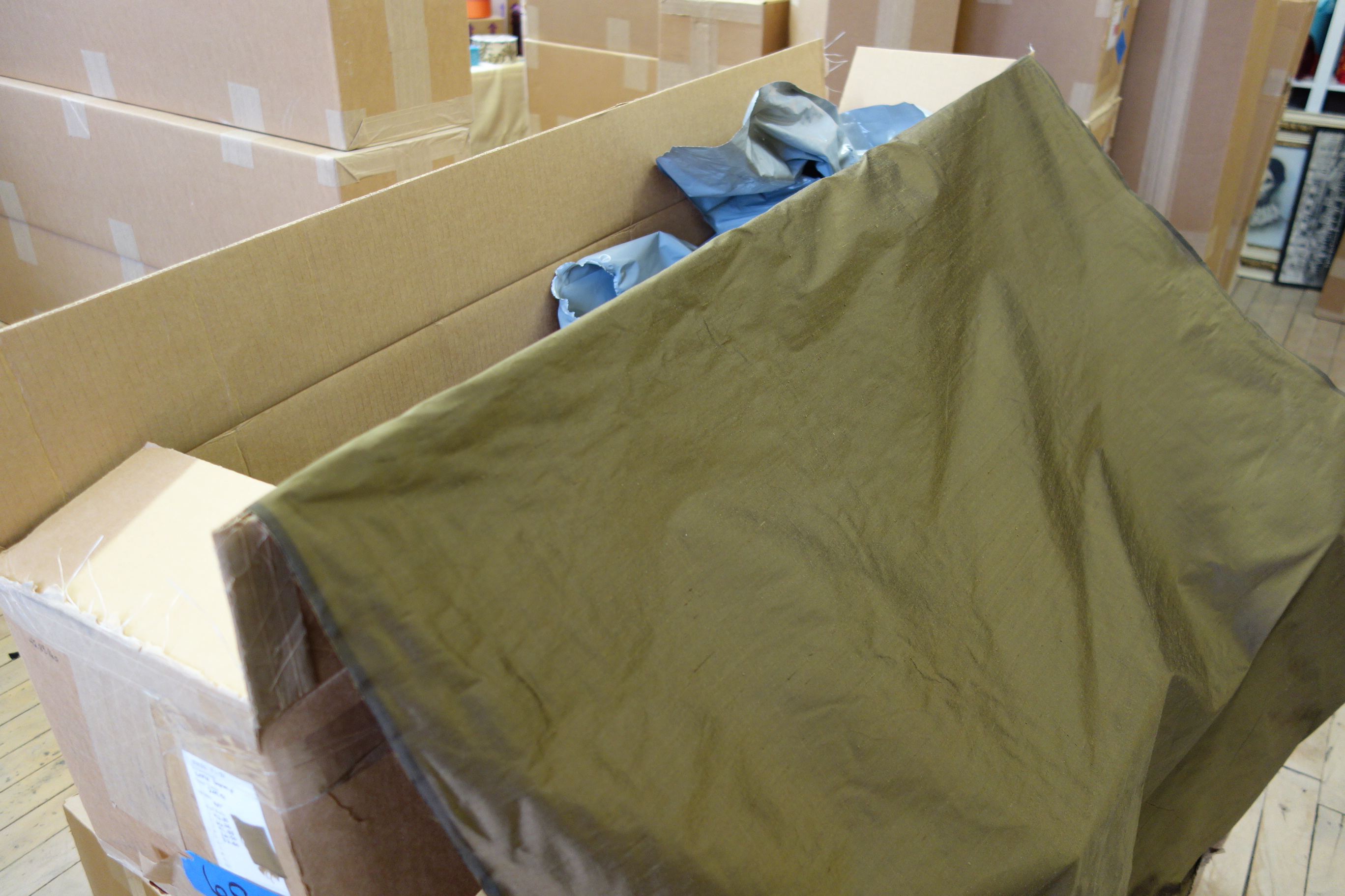 45 Yard Roll of Excell "Sepia Dupioni Plain" Silk Fabric