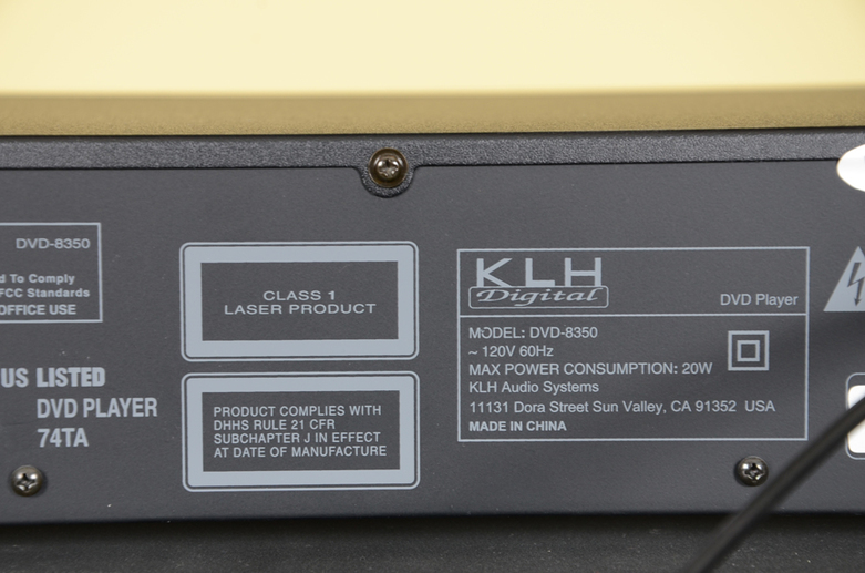 JVC CD Player and KLH DVD Player