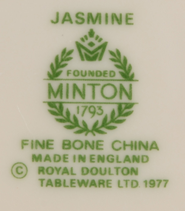 Minton Fine Bone China, Jasmine Pattern