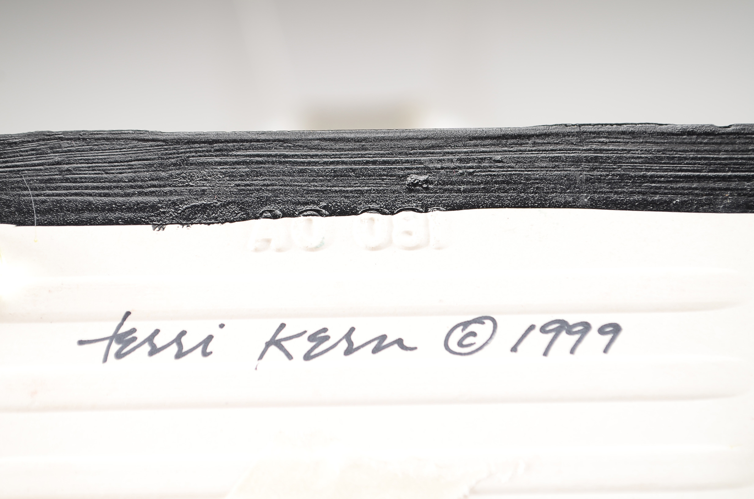 Signed Terri Kern Ceramic Vase and Tile