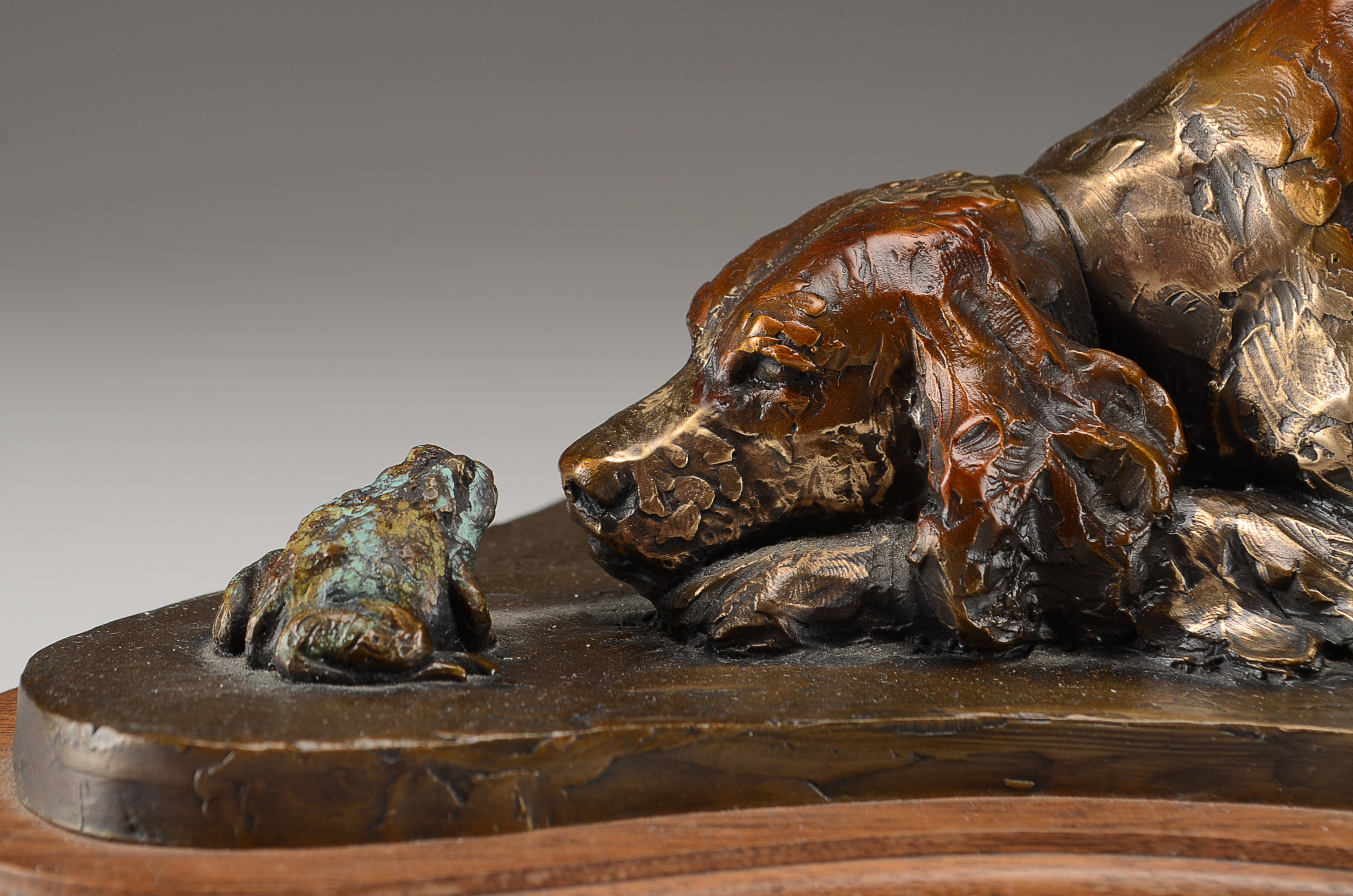 George W. Lundeen Bronze Sculpture "Two Springers"