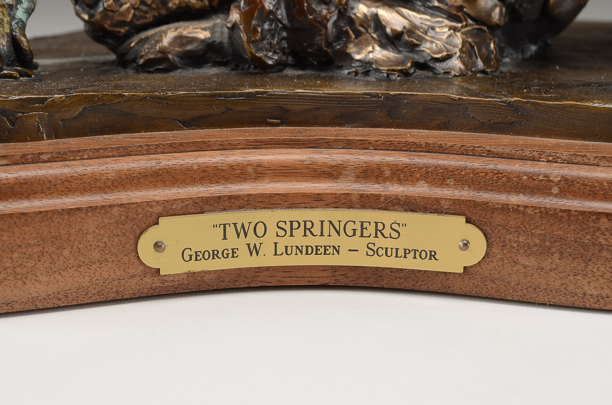 George W. Lundeen Bronze Sculpture "Two Springers"