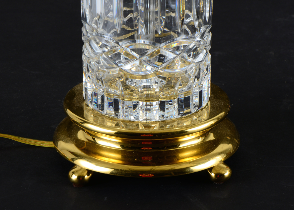 Pair of Waterford Kells Crystal Table Lamps