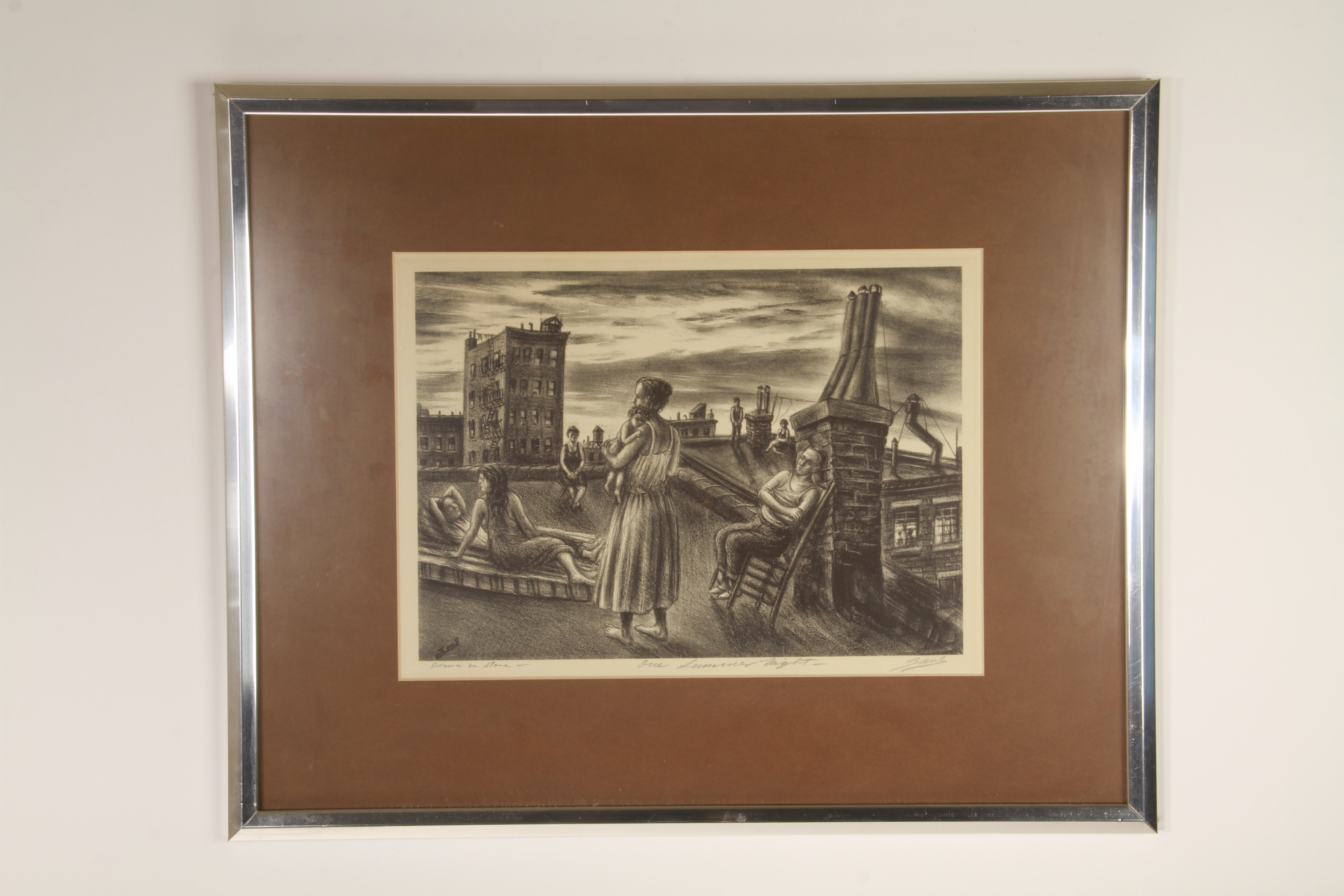 Saul "One Summer Night" Framed Drawing
