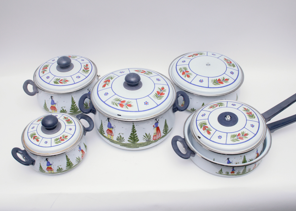 Quimper French Enamelware Assortment