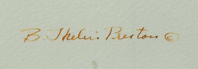 B Thelin Preston Watercolor on Paper