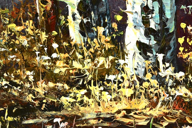 H. Tirolf Mid-Century Impasto Oil on Canvas Landscape