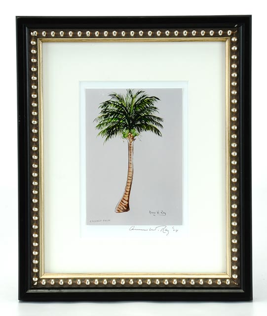 Pair of Anne W. Ray Signed Tropical Watercolor Reproductions