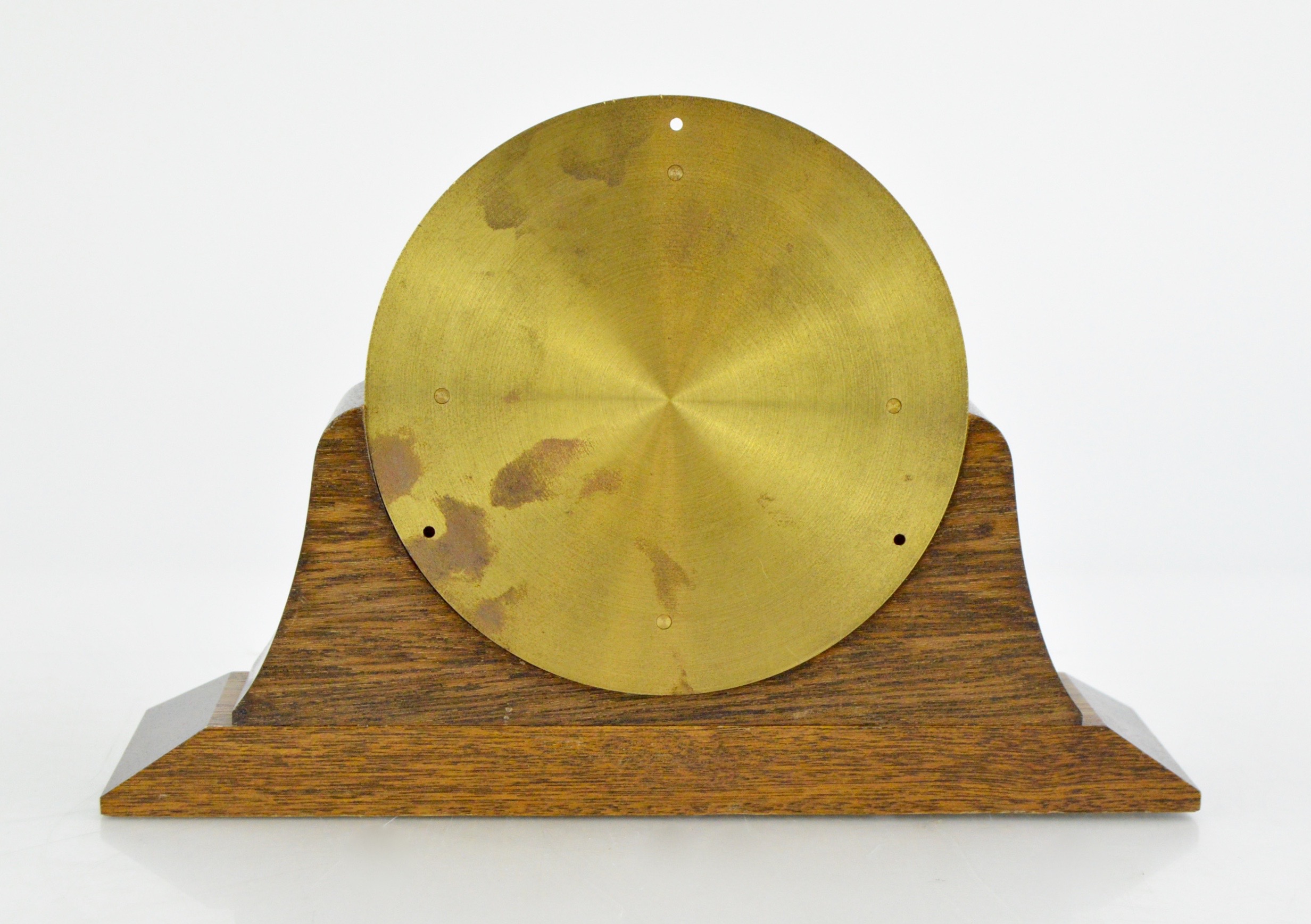 Benchmark Ships Bell Brass Clock Made in Germany with Wood Stand