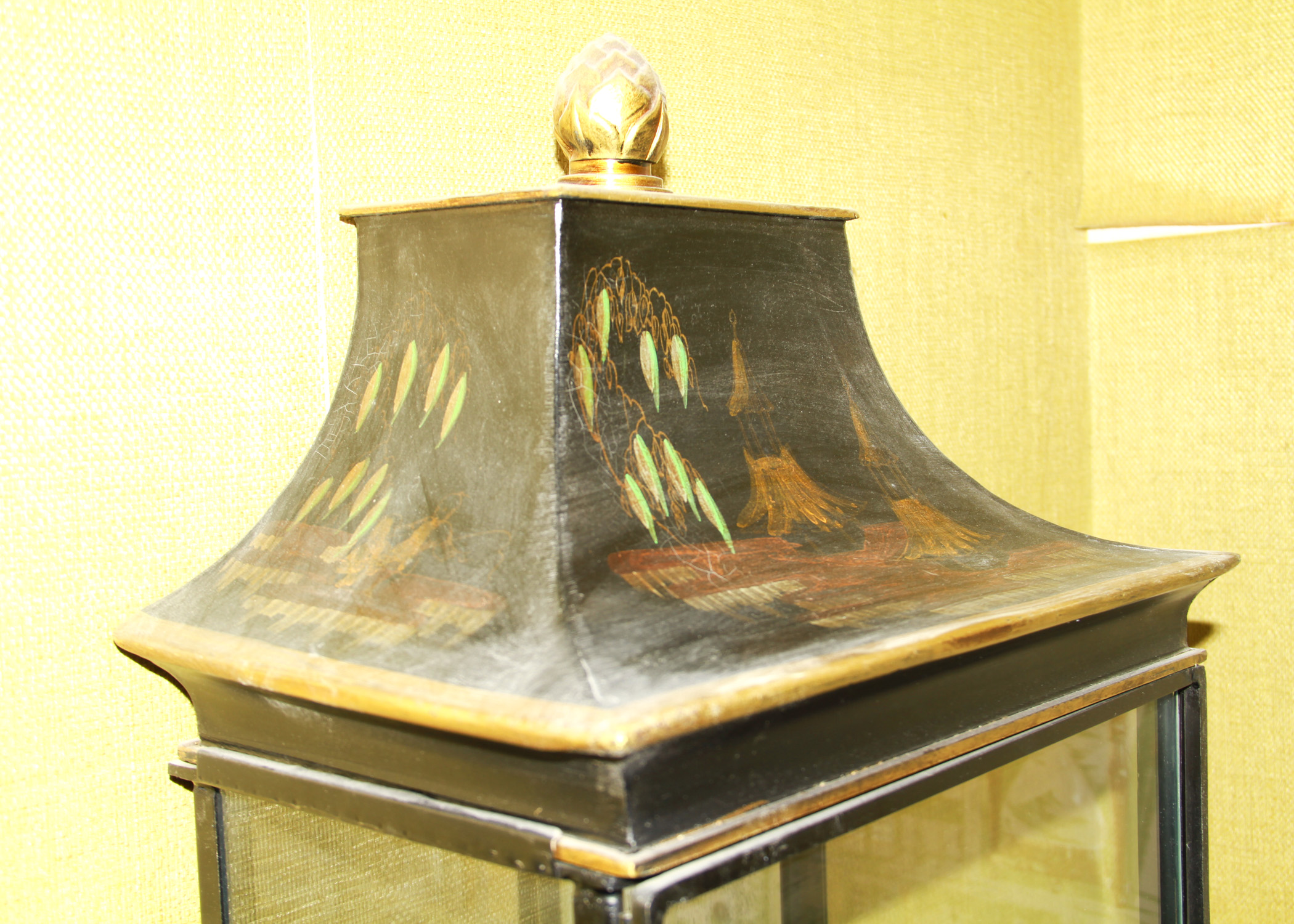 Black Metal and Glass Wall Mounted Display Case